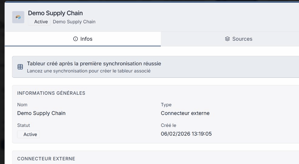 Modal de details d'une source