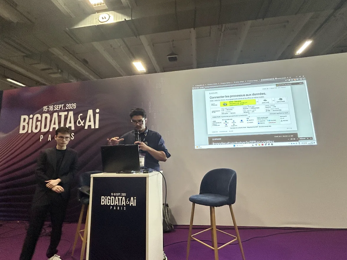 Quentin Gavila et Benoit Ferrere réunis sur scène au salon Big Data & AI Paris 2026.